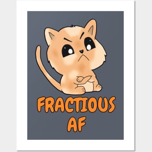 Fractious AF - Angry Orange Cat Posters and Art